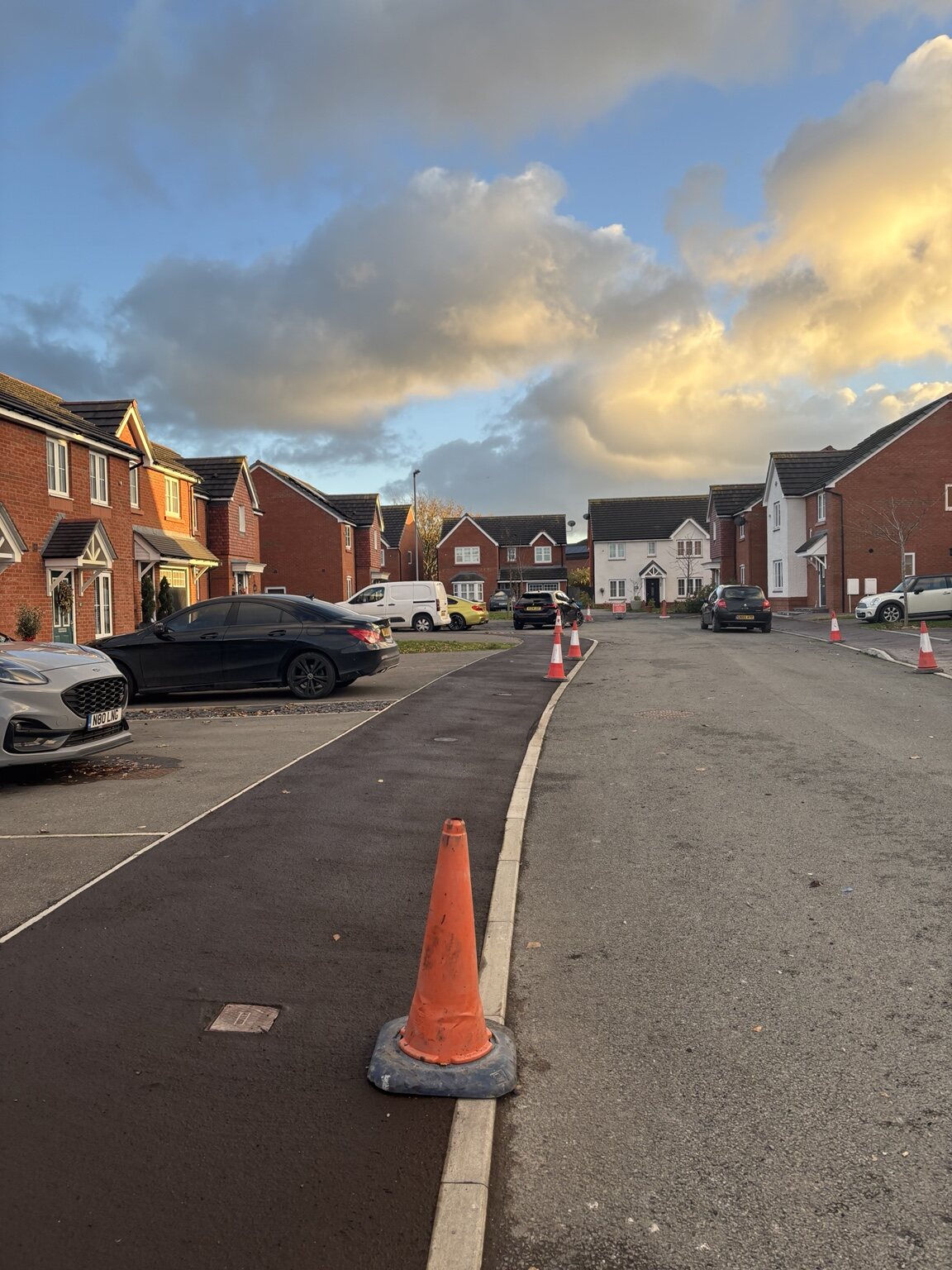 Completed residential footway surface treatment